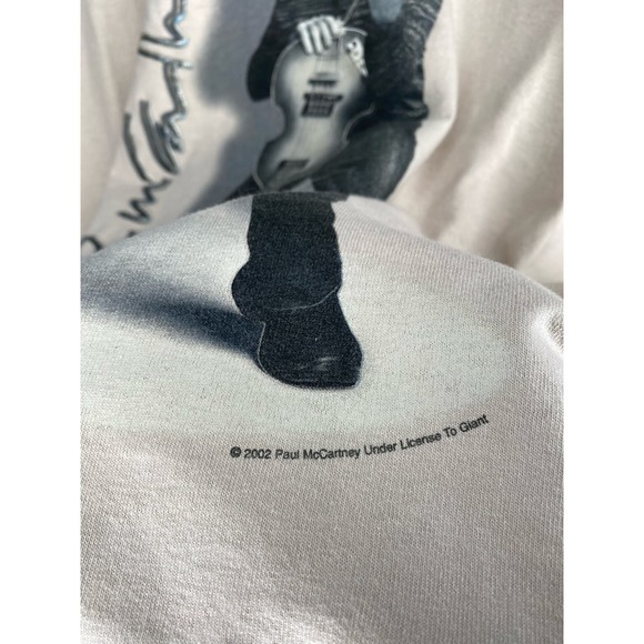 Y2K Paul McCartney 2002 Tour Men's XL Band T-Shirt - Picture 3 of 5